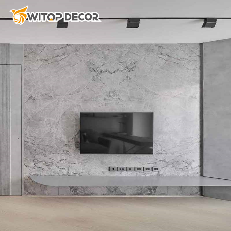 3mm High Glossy 4X8 Waterproof UV Kitchen Panel PVC Marble Grain Sheet