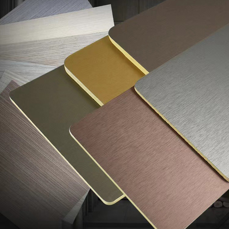 Interior Decoration Bamboo Charcoal Fiber Board Pet Film Laminated Wall Panel