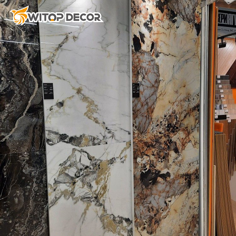 New Design UV Plastic Marble Decor Board PVC Faux Marble Wall Panel