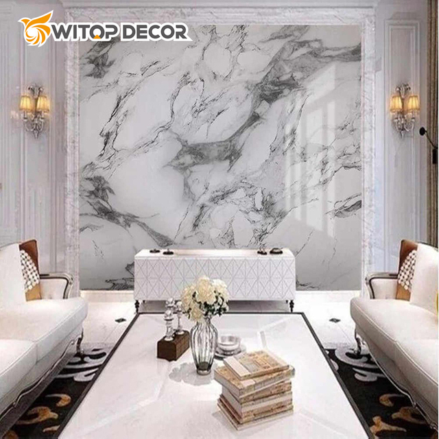 Home Decoration Wall Interior 3mm Glossy PVC Marble UV Sheet