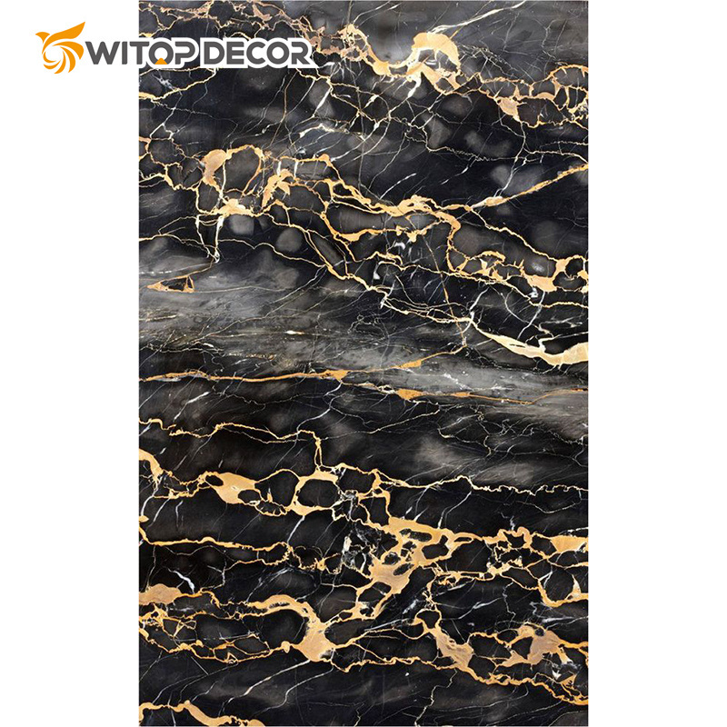Interior Decoration PVC Wall Panel 1220*2440mm UV Marble Grain Decor Sheet