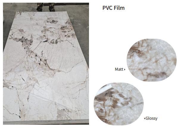 1.22m*2.44m 3mm Anti-Corrosive UV Coating High Gloss PVC UV Wall Marble Sheet