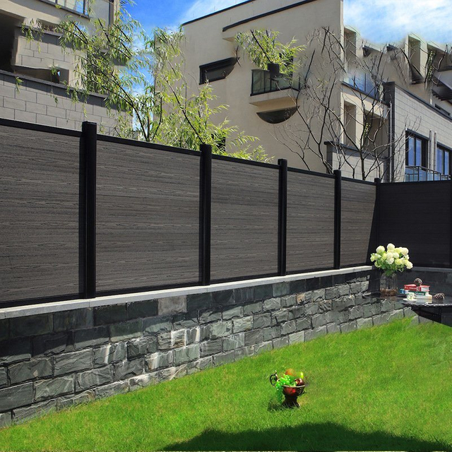 Outdoor Privacy Fence with Gap for Vila Fire Proof Water Proof Panel Garden WPC Fence