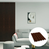 Formaldehyde Fireproof Waterproof Slatted 3D Pure Colour WPC Interior Fluted Wall Panel