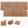 Plastic Portable Fence Composite Wood WPC Post Upright Column Pole Outdoor Fence Post